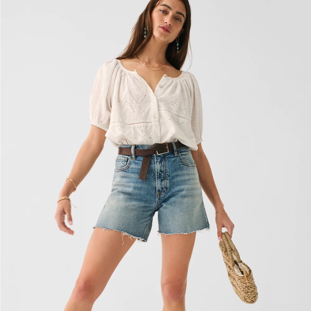 Faherty Carmet Eyelet Top
